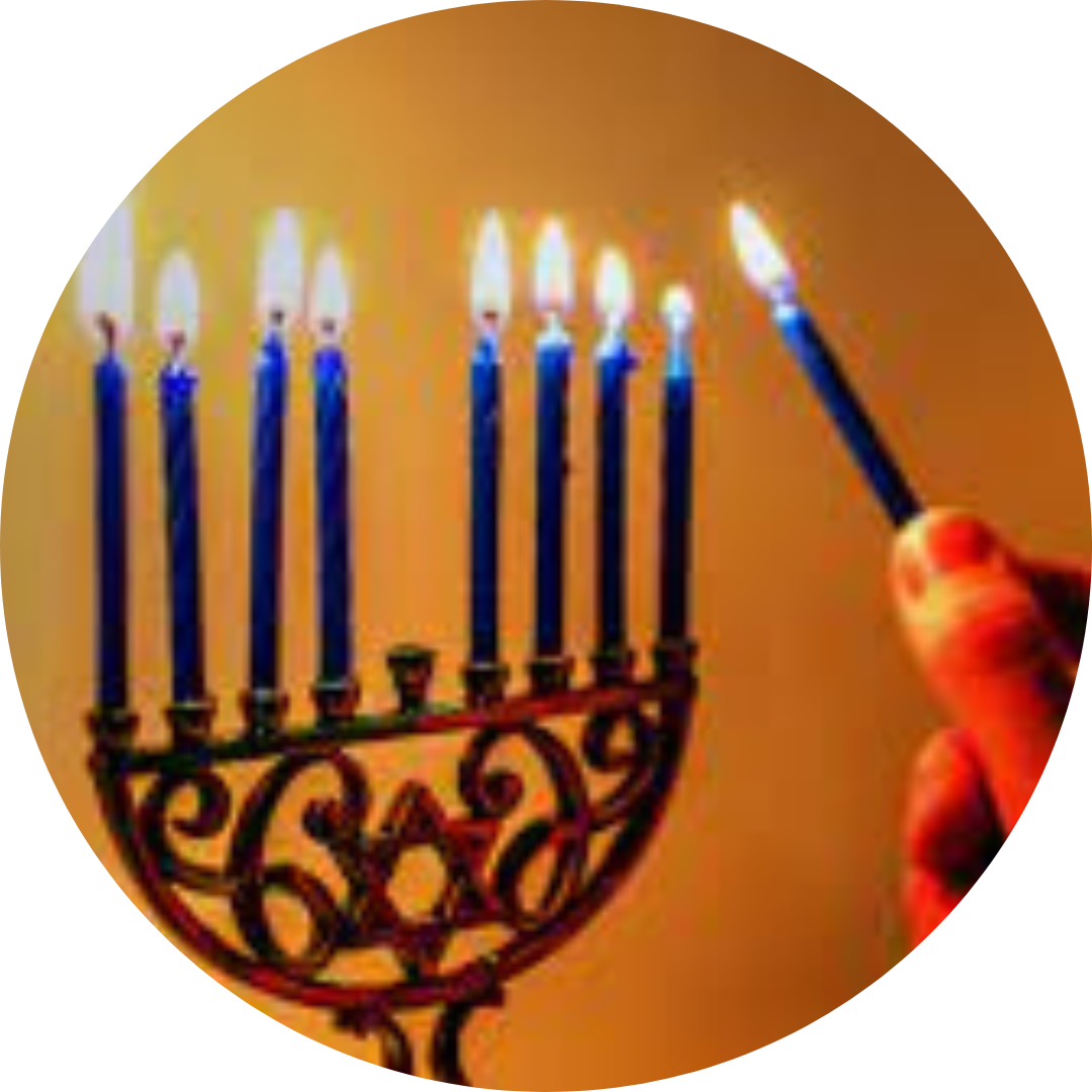 lighting a menorah