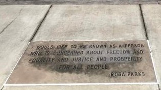 Brick quote Rosa Parks mission trip
