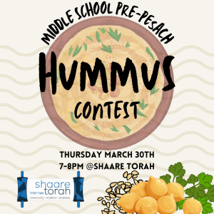 middle school hummus contest flyer